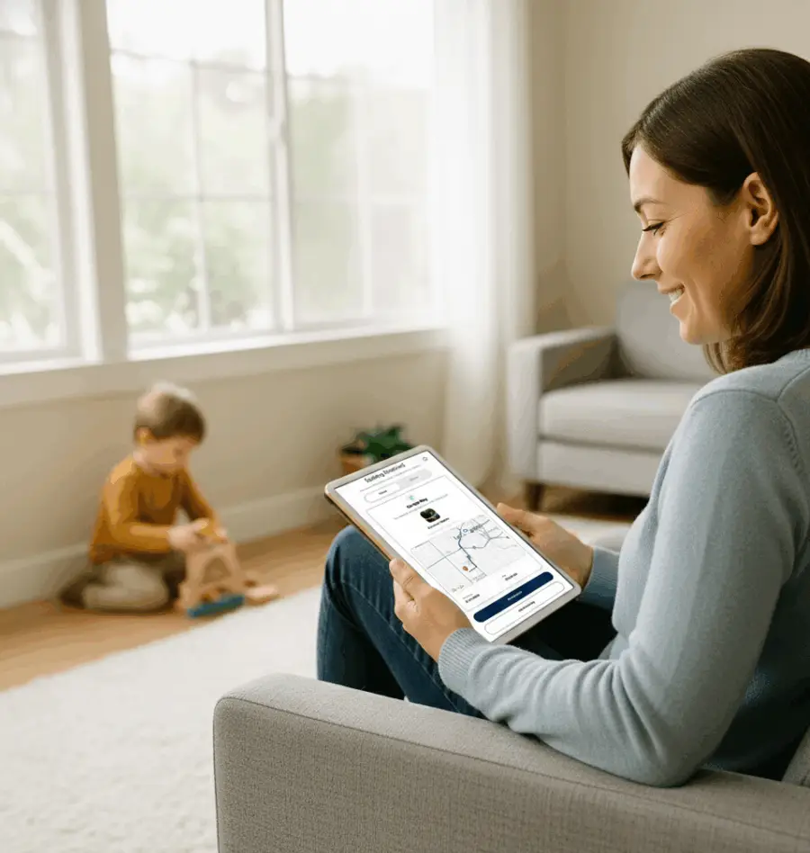 Amber Ipad using Washr Mobile App